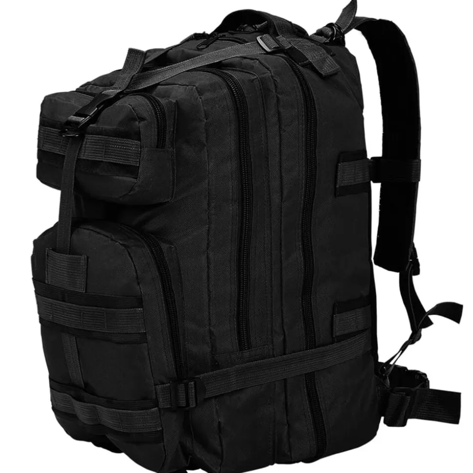 vidaXL Rugzak legerstijl 50 L zwart