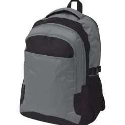 vidaXL Rugzak voor school 40 L zwart en grijs