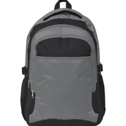 vidaXL Rugzak voor school 40 L zwart en grijs