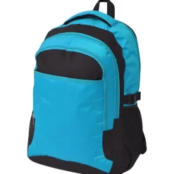 vidaXL Rugzak voor school 40 L zwart en blauw
