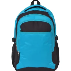 vidaXL Rugzak voor school 40 L zwart en blauw