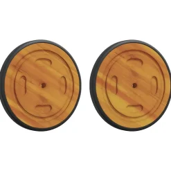 vidaXL Ruimtewielen 2 pcs Bruin 20,5 x 20,5 x 2 cm Massief Acaciahout