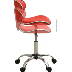 vidaXL Salonkruk kunstleer rood
