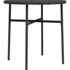 vidaXL Salontafel 45 cm poly rattan zwart