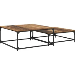 vidaXL Salontafel 2 pcs Oud Hout Bewerkt hout