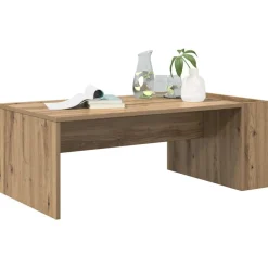 vidaXL Salontafel Artisan Eiken 95 x 50 x 34 cm Bewerkt hout