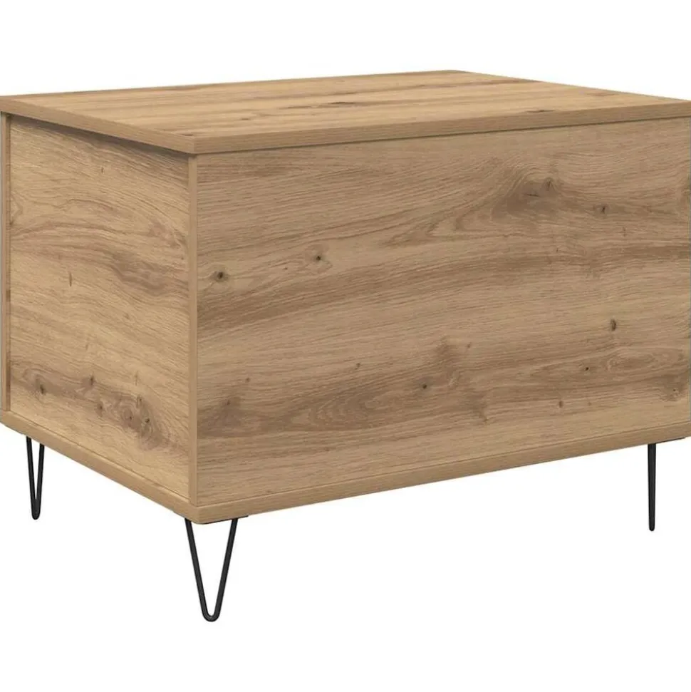 vidaXL Salontafel Artisan Eiken 60 x 44,5 x 45 cm Bewerkt hout