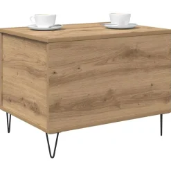 vidaXL Salontafel Artisan Eiken 60 x 44,5 x 45 cm Bewerkt hout