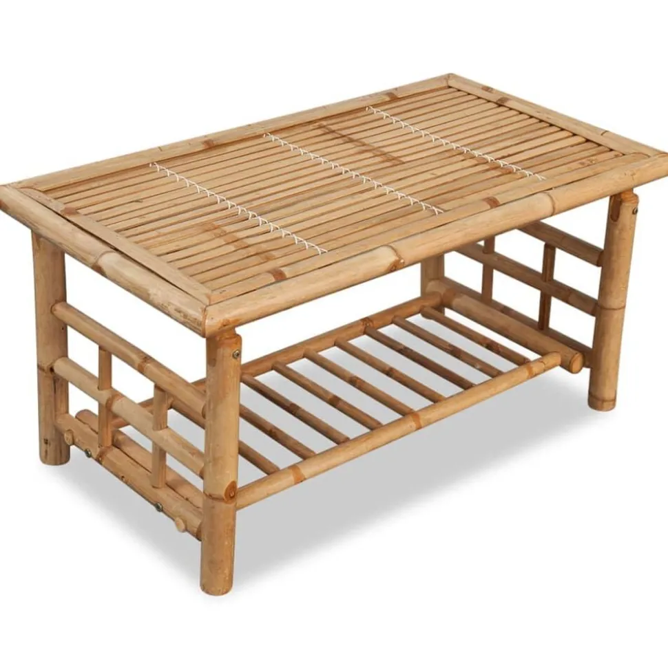vidaXL Salontafel bamboe 90x50x45 cm