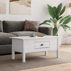 vidaXL Salontafel BODO 100x55x46 cm massief grenenhout wit