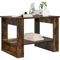 vidaXL Salontafel Gerookt eiken 72 x 50 x 50 cm Bewerkt hout
