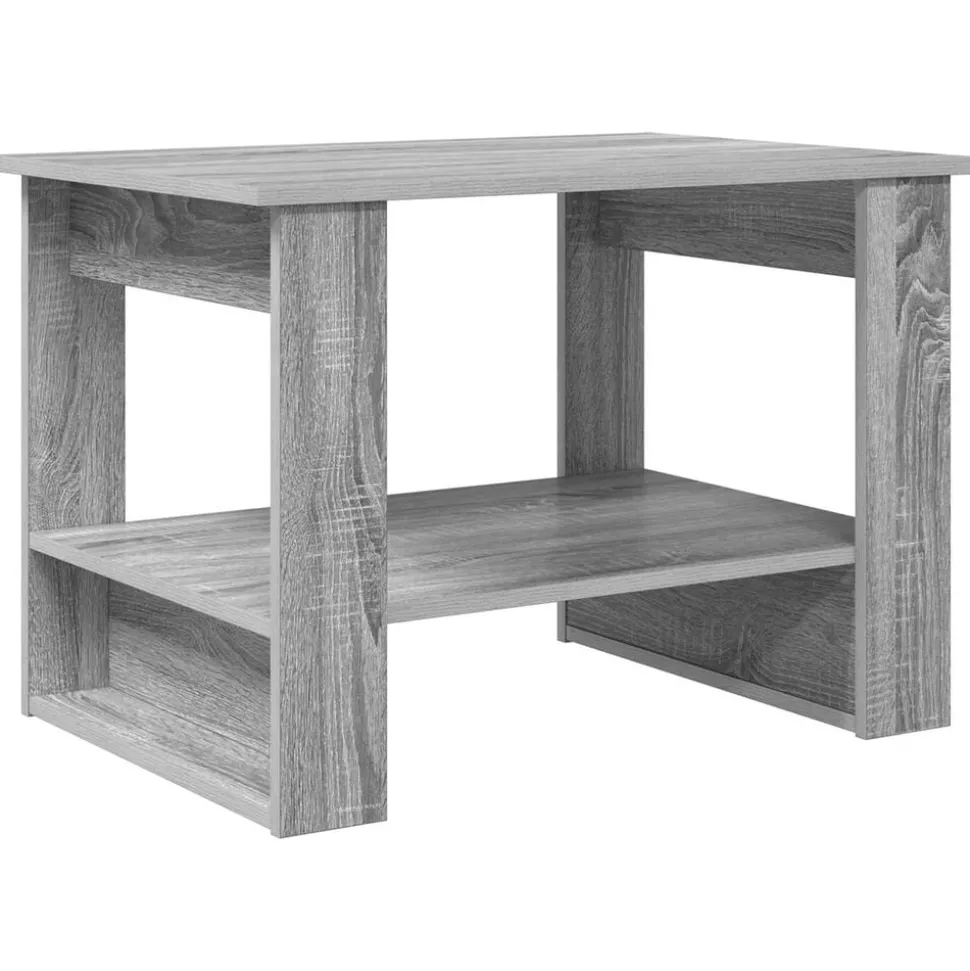 vidaXL Salontafel Grijs Sonoma 72 x 50 x 50 cm Bewerkt hout