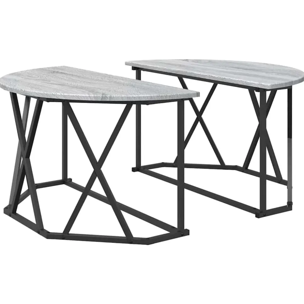 vidaXL Salontafel Grijs Sonoma 80 x 80 x 42 cm