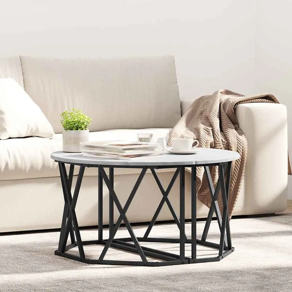 vidaXL Salontafel Grijs Sonoma 80 x 80 x 42 cm