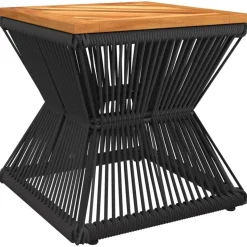 vidaXL Salontafel met draad 38x38x38 cm massief acaciahout