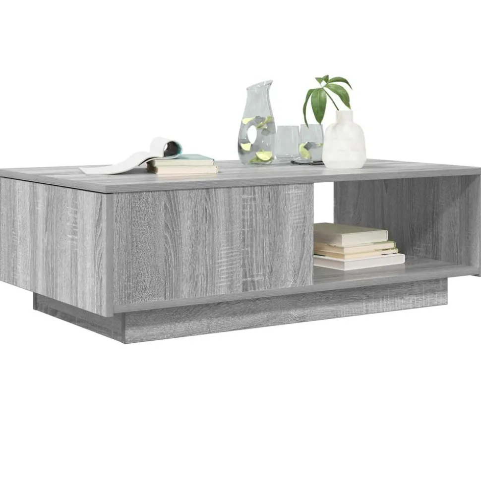 vidaXL Salontafel met lade Grijs Sonoma 95 x 55 x 31 cm Bewerkt hout