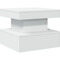 vidaXL Salontafel met LED-verlichting 50x50x40 cm wit