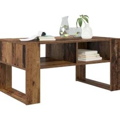 vidaXL Salontafel met opslag Oudhout 92 x 53 x 45 cm Bewerkt hout