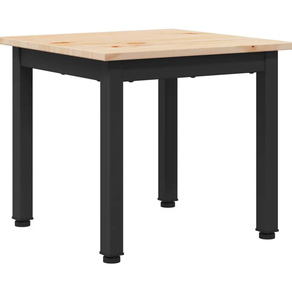 vidaXL Salontafel Naturel 40 x 40 x 36 cm Massief grenenhout