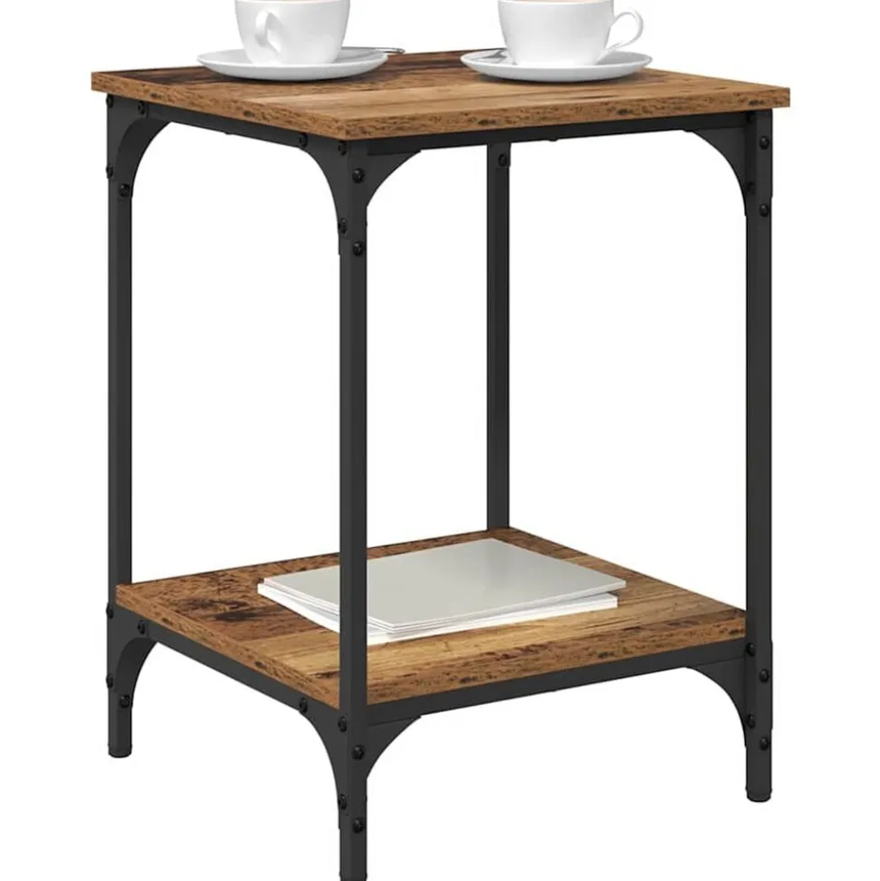 vidaXL Salontafel Oud Hout 40 x 40 x 55 cm Bewerkt hout
