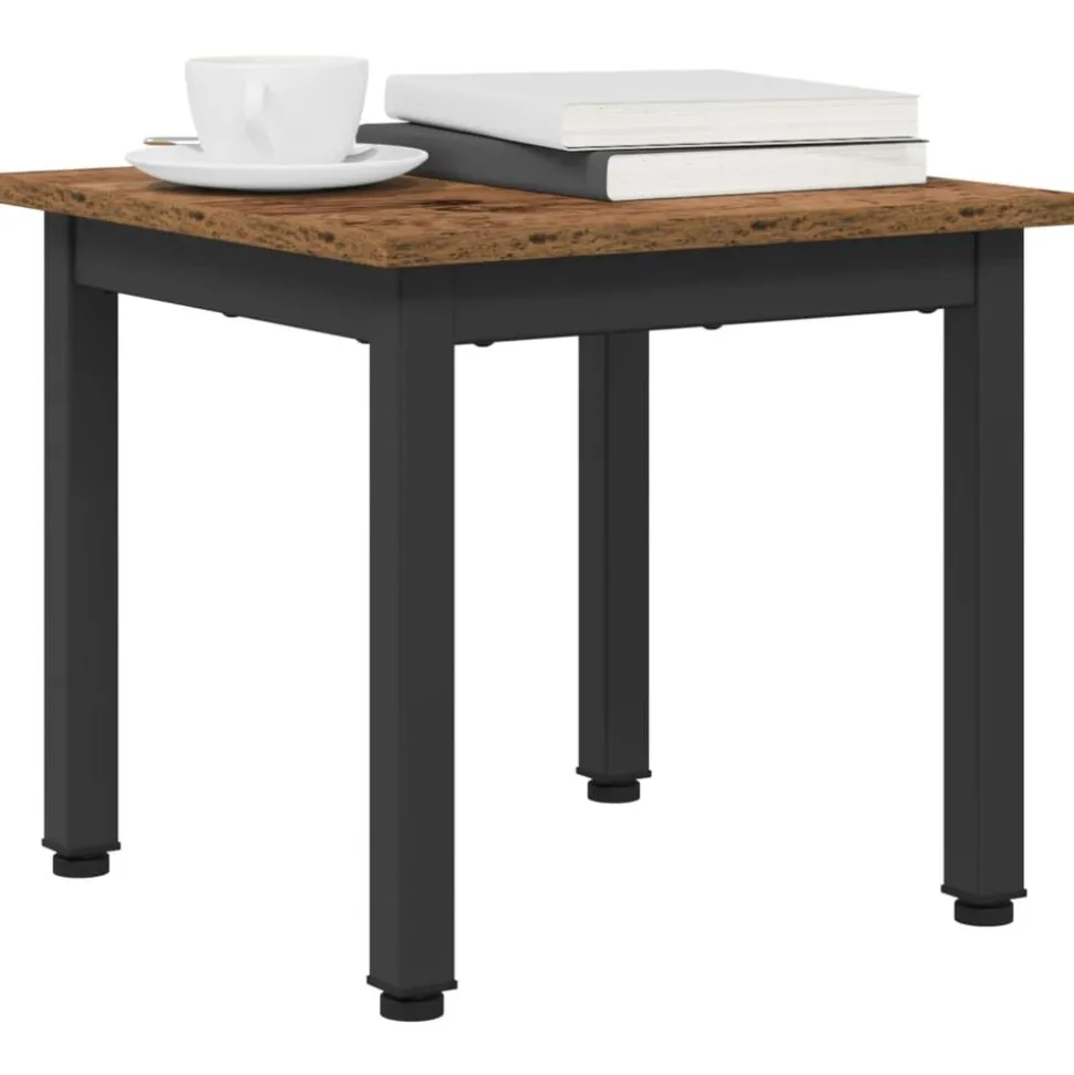 vidaXL Salontafel Oudhout 40 x 40 x 36 cm Bewerkt hout