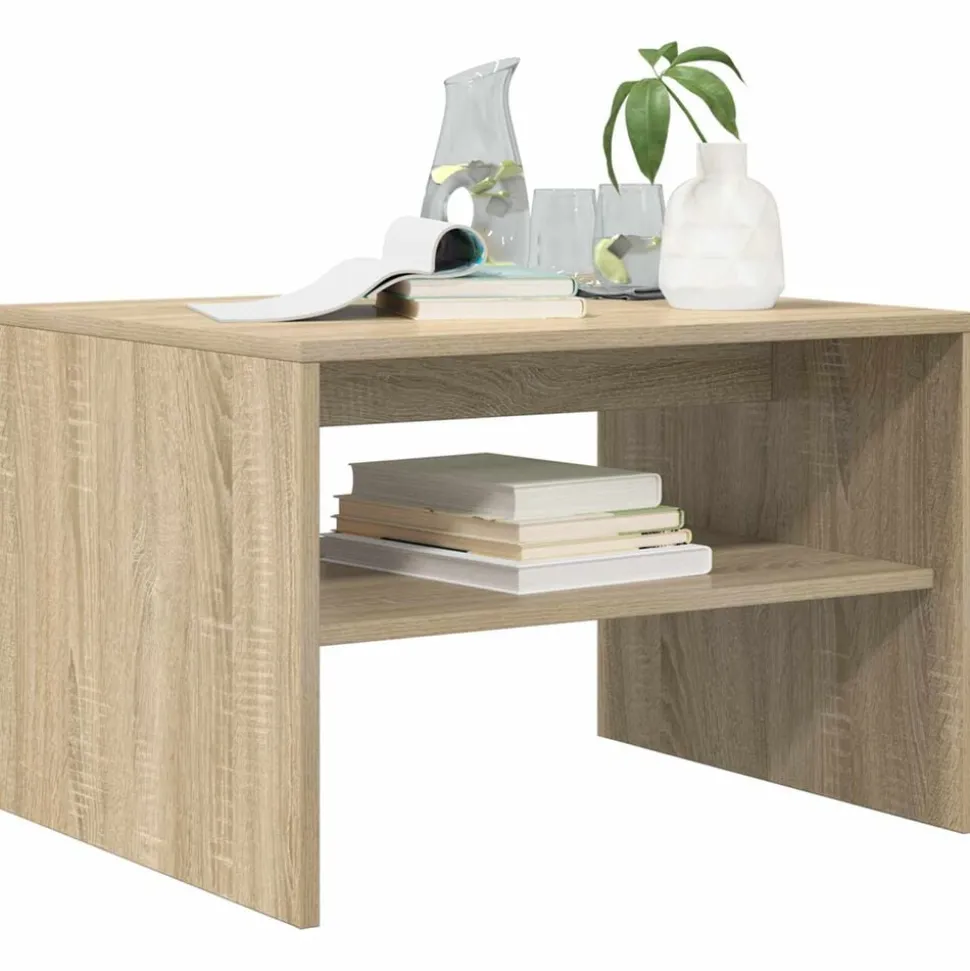 vidaXL Salontafel Sonoma Eiken 60 x 50 x 40 cm Bewerkt hout