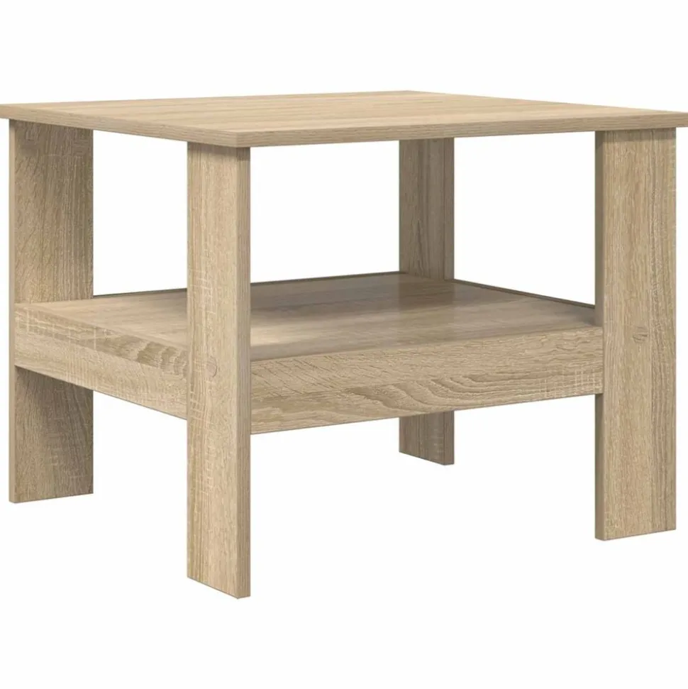 vidaXL Salontafel Sonoma Eiken 57 x 55 x 45 cm Bewerkt hout