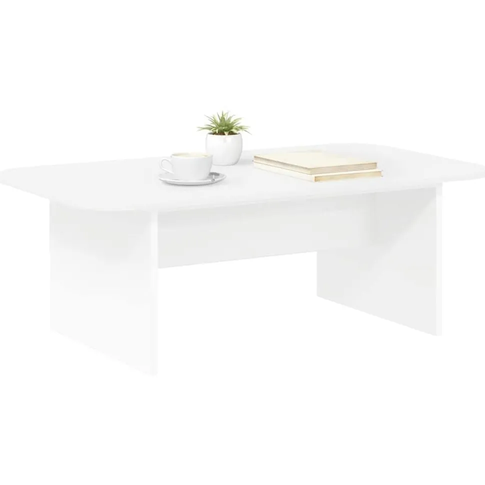 vidaXL Salontafel Wit 93 x 53 x 33 cm Bewerkt hout