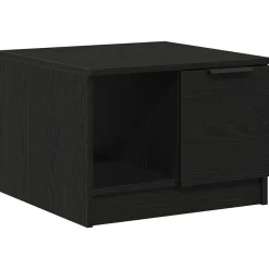 vidaXL Salontafel with Drawer Zwart eiken 50 x 50 x 36 cm Bewerkt hout