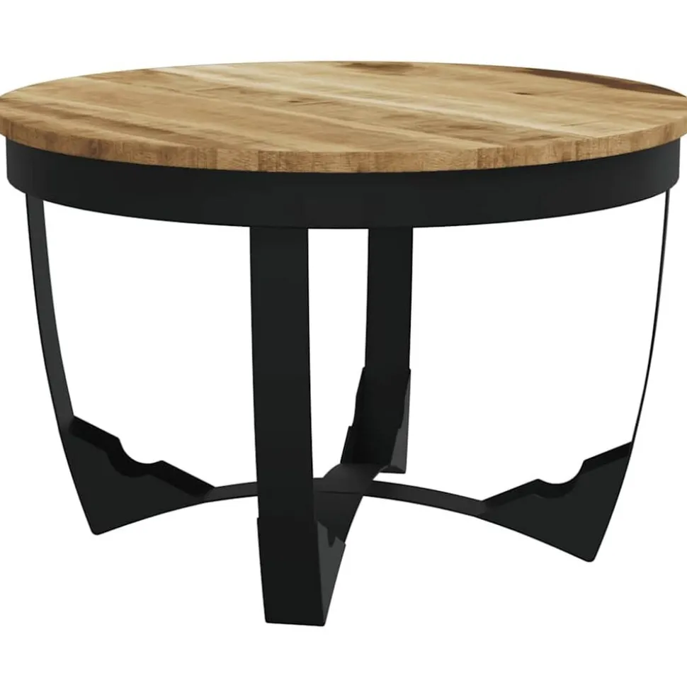 vidaXL Salontafel 60x40 cm massief ruw mangohout