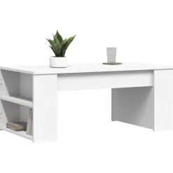 vidaXL Salontafel 102x55x42 cm bewerkt hout wit