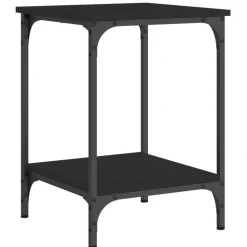 vidaXL Salontafel 40x40x55 cm bewerkt hout zwart