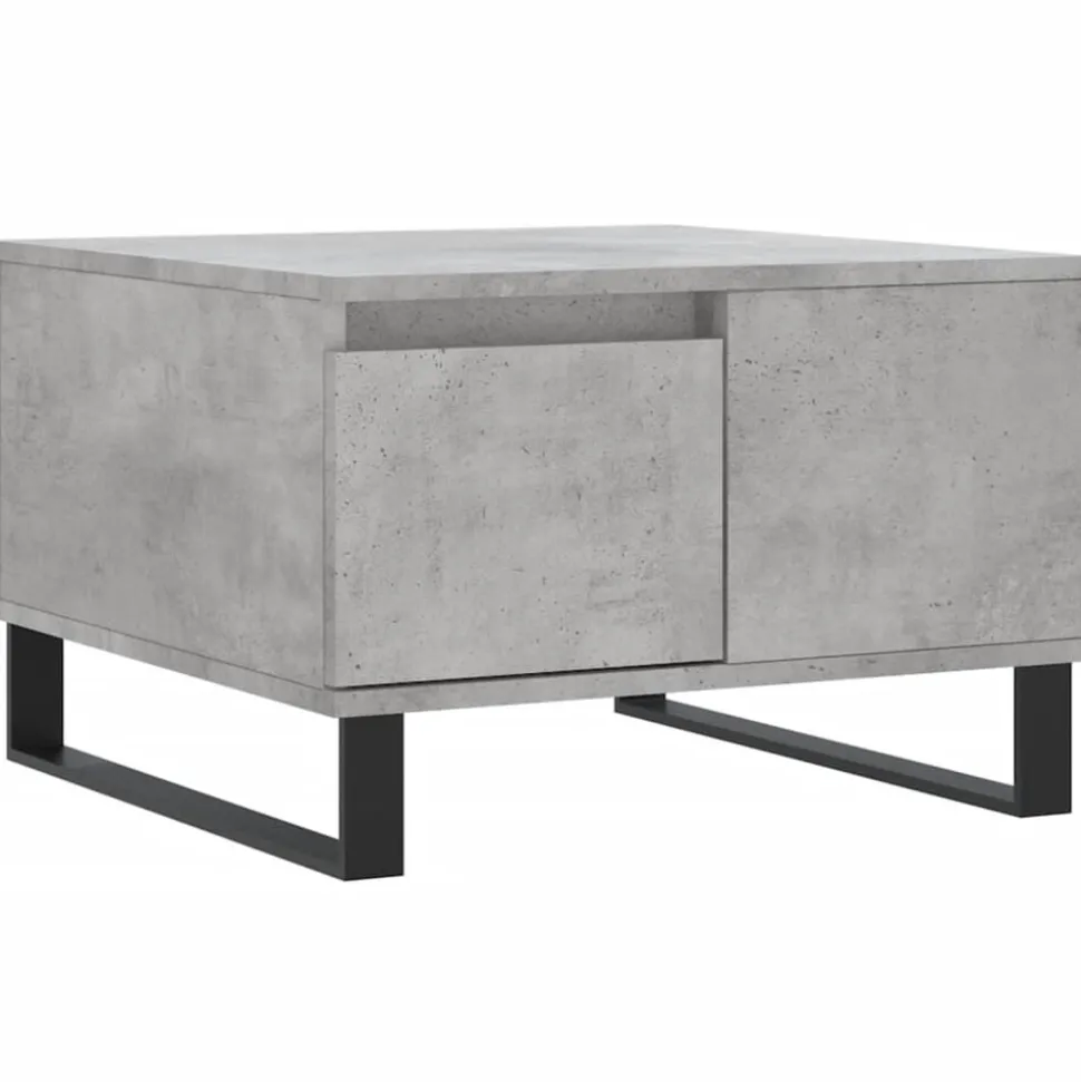 vidaXL Salontafel 55x55x36,5 cm bewerkt hout betongrijs