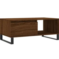 vidaXL Salontafel 90x50x36,5 cm bewerkt hout bruin eikenkleur