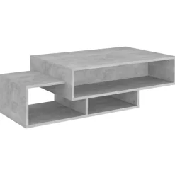 vidaXL Salontafel 105x55x32 cm bewerkt hout betongrijs