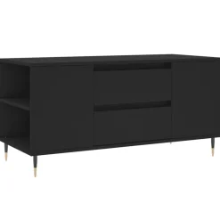 vidaXL Salontafel 102x44,5x50 cm bewerkt hout zwart