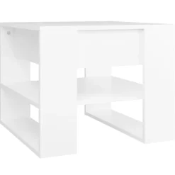 vidaXL Salontafel 55,5x55x45 cm bewerkt hout wit
