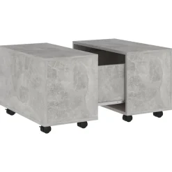 vidaXL Salontafel 60x60x38 cm bewerkt hout betongrijs