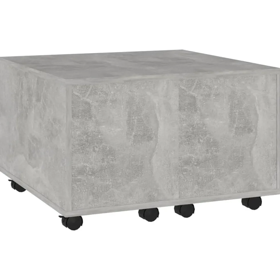 vidaXL Salontafel 60x60x38 cm bewerkt hout betongrijs
