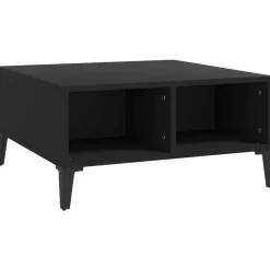 vidaXL Salontafel 60x60x30 cm bewerkt hout zwart
