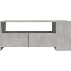 vidaXL Salontafel 102x55x42 cm bewerkt hout betongrijs