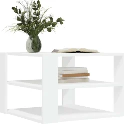 vidaXL Salontafel 58x58x40 cm bewerkt hout wit