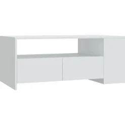 vidaXL Salontafel 102x55x42 cm bewerkt hout zwart