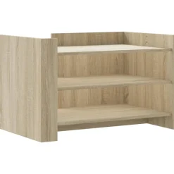 vidaXL Salontafel 80x50x50 cm bewerkt hout sonoma eikenkleurig