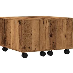 vidaXL Salontafel 60x60x38 cm bewerkt hout oud houtkleurig