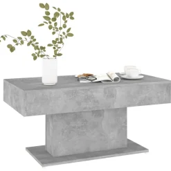 vidaXL Salontafel 96x50x45 cm bewerkt hout betongrijs