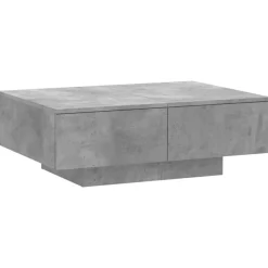 vidaXL Salontafel 90x60x31 cm bewerkt hout betongrijs