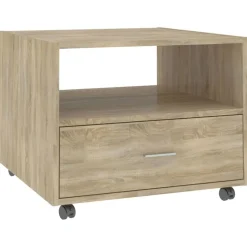 vidaXL Salontafel 55x55x40 cm bewerkt hout sonoma eikenkleurig