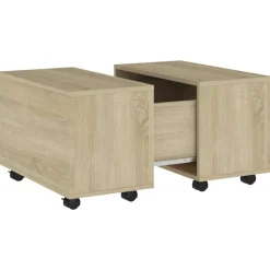 vidaXL Salontafel 60x60x38 cm bewerkt hout sonoma eikenkleurig