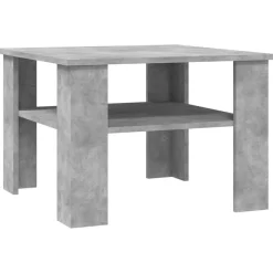 vidaXL Salontafel 60x60x42 cm bewerkt hout betongrijs